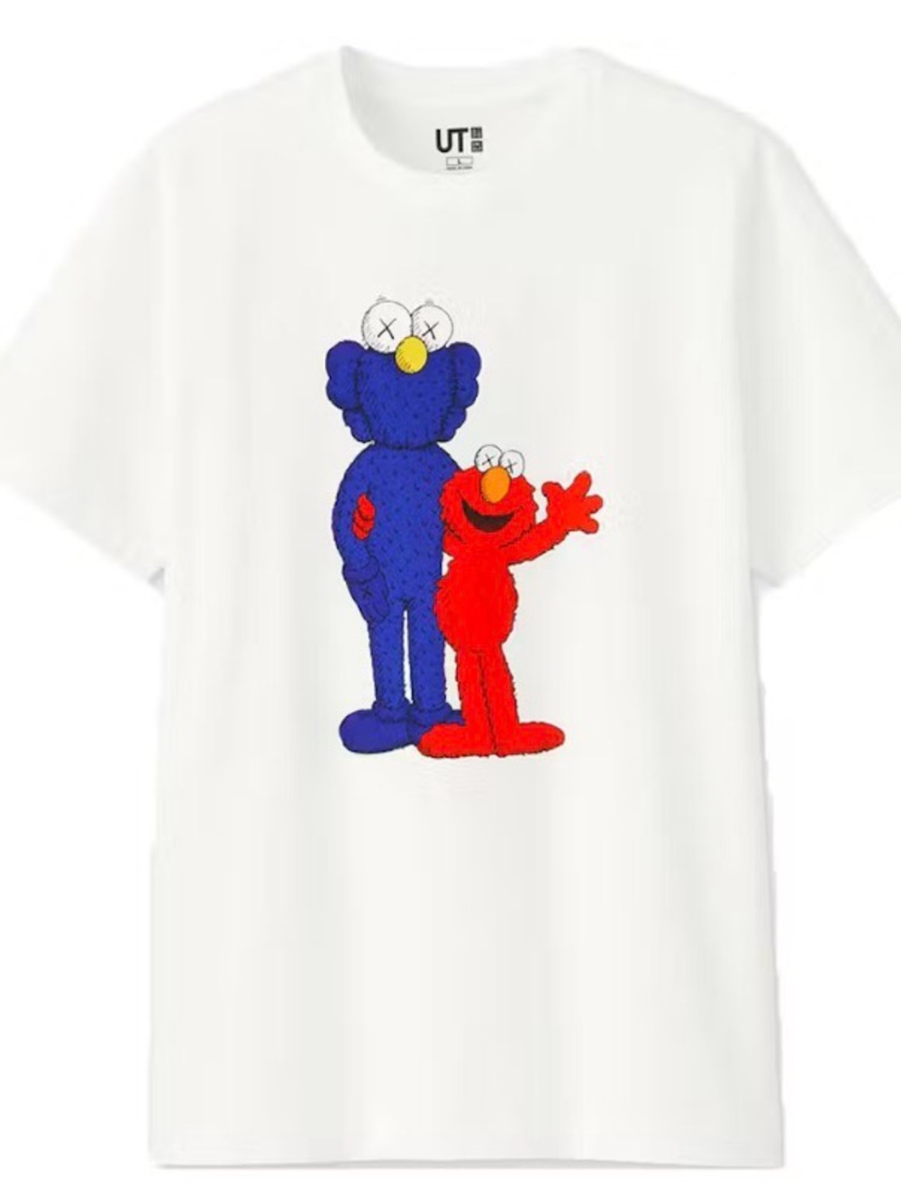 Kaws x Uniqlo Sesame Street BFF tee white size Xl